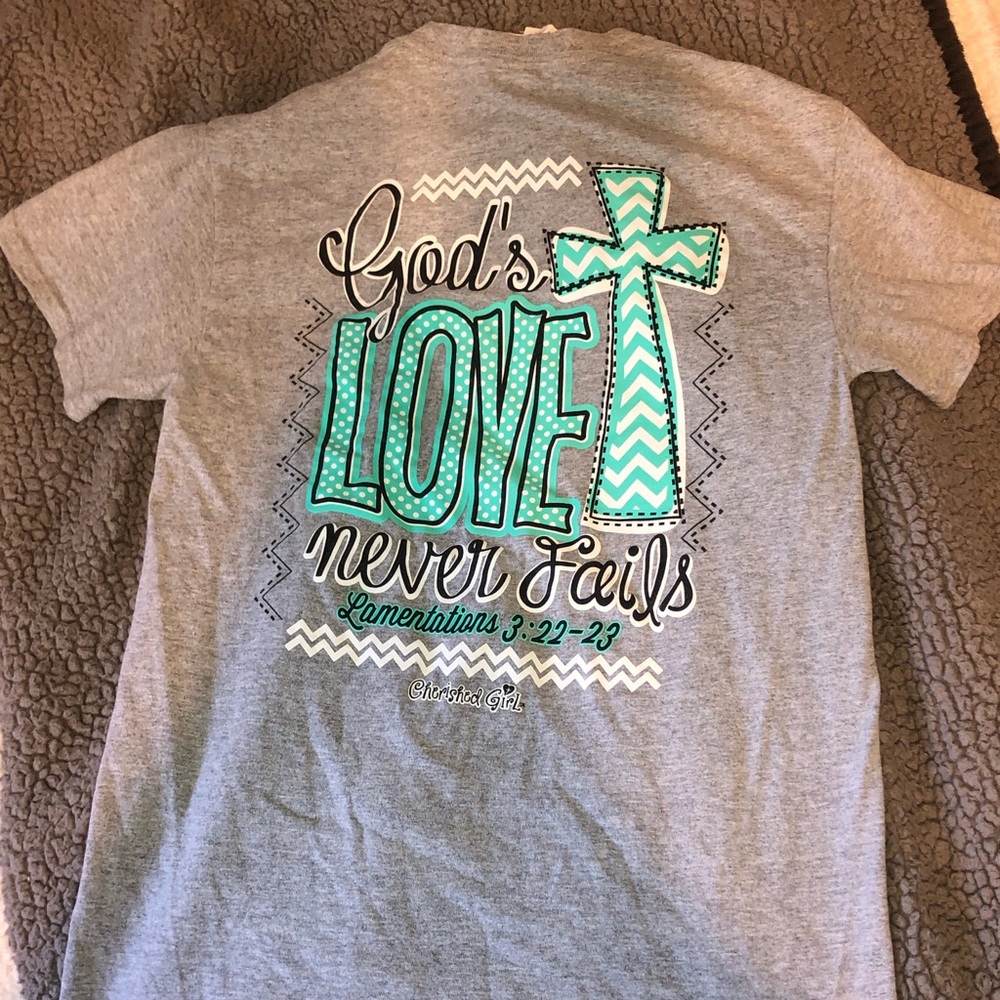 gray “Cherished Girl” T-shirt